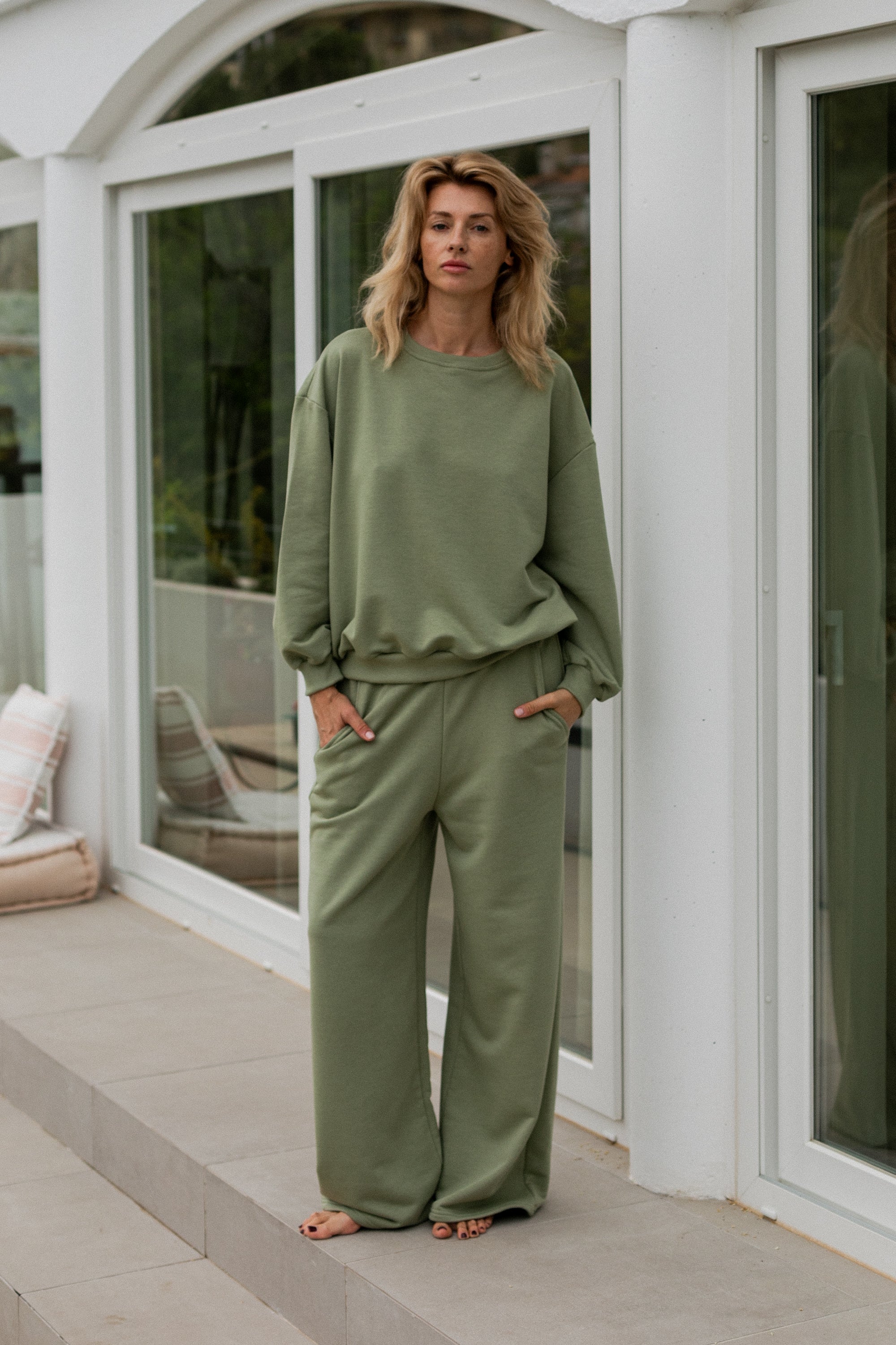 Spodnie dresowe Culto Sage green || Bawełna