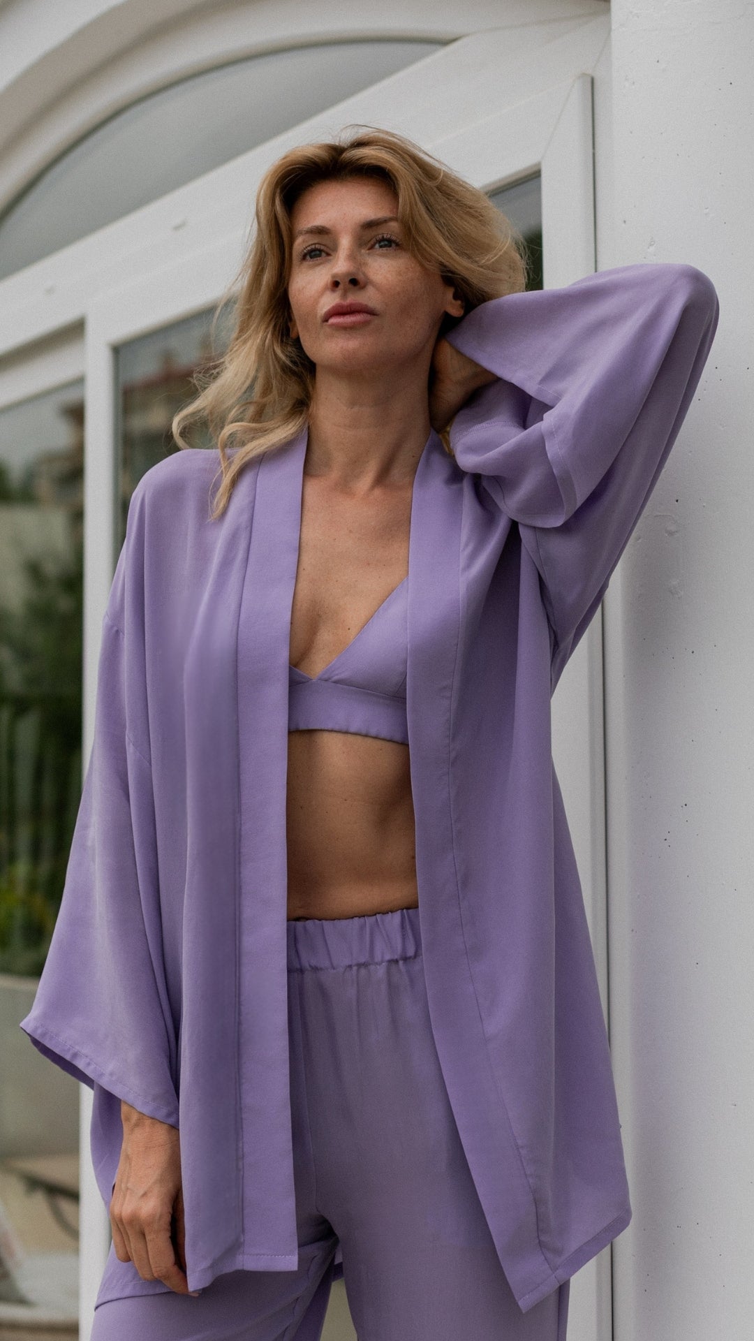 Kimono Under the sun Lavender || Cupro