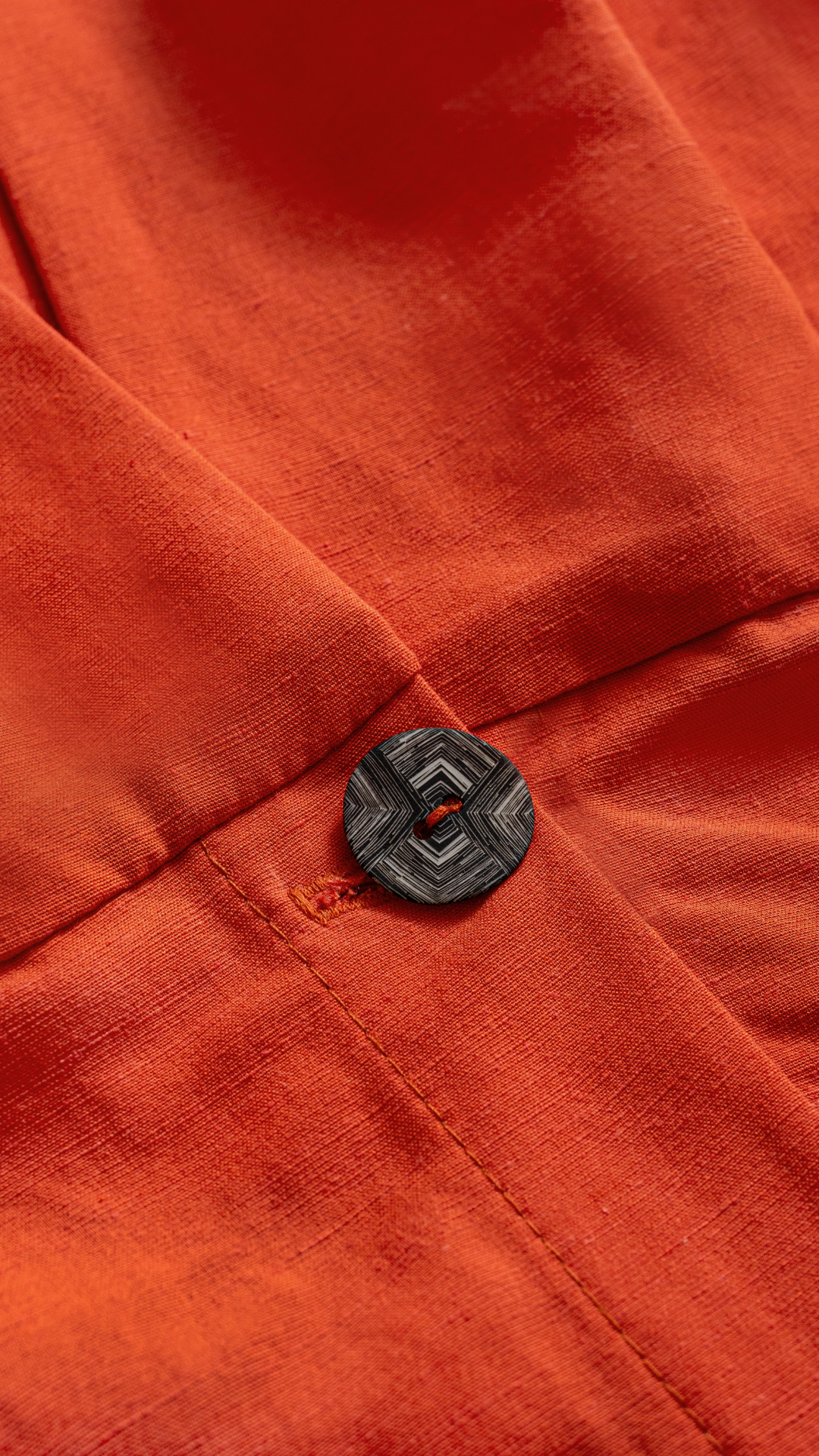 Sommerliche Affäre Paprika-oranges Kleid || Viskose & Leinen
