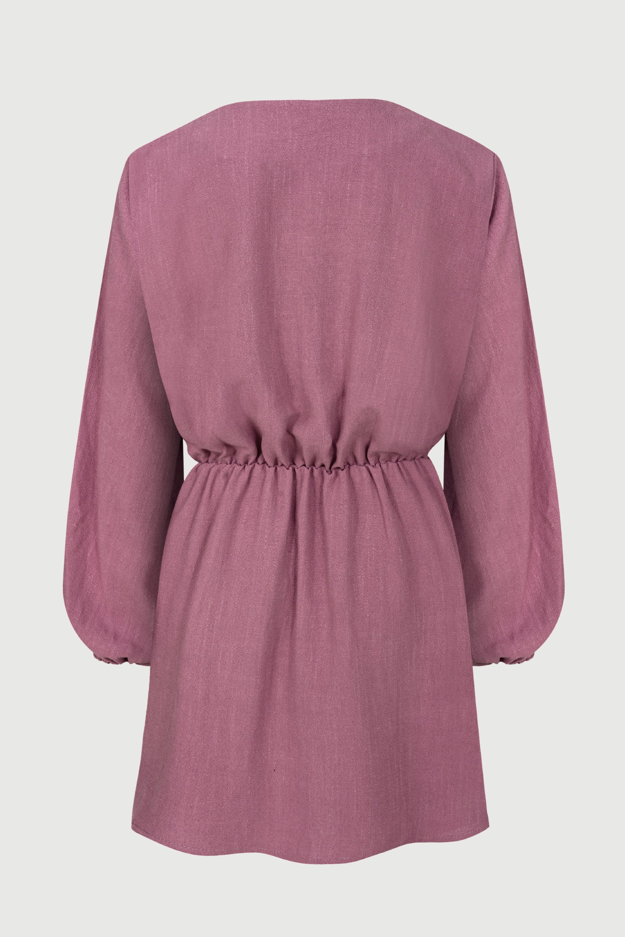 Errötendes, staubiges rosa Kleid || Viskose & Leinen