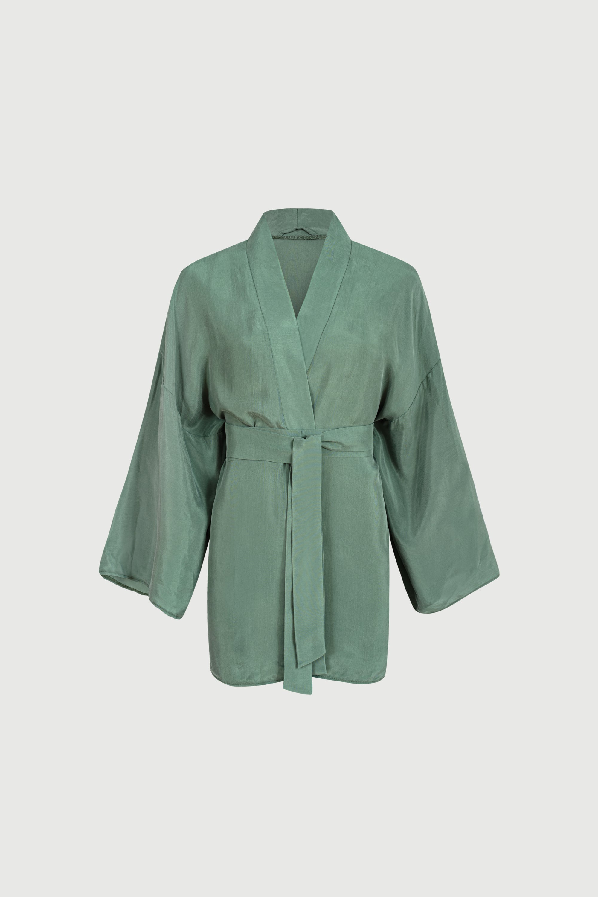 Kimono Unter der Sonne Grün || Cupro