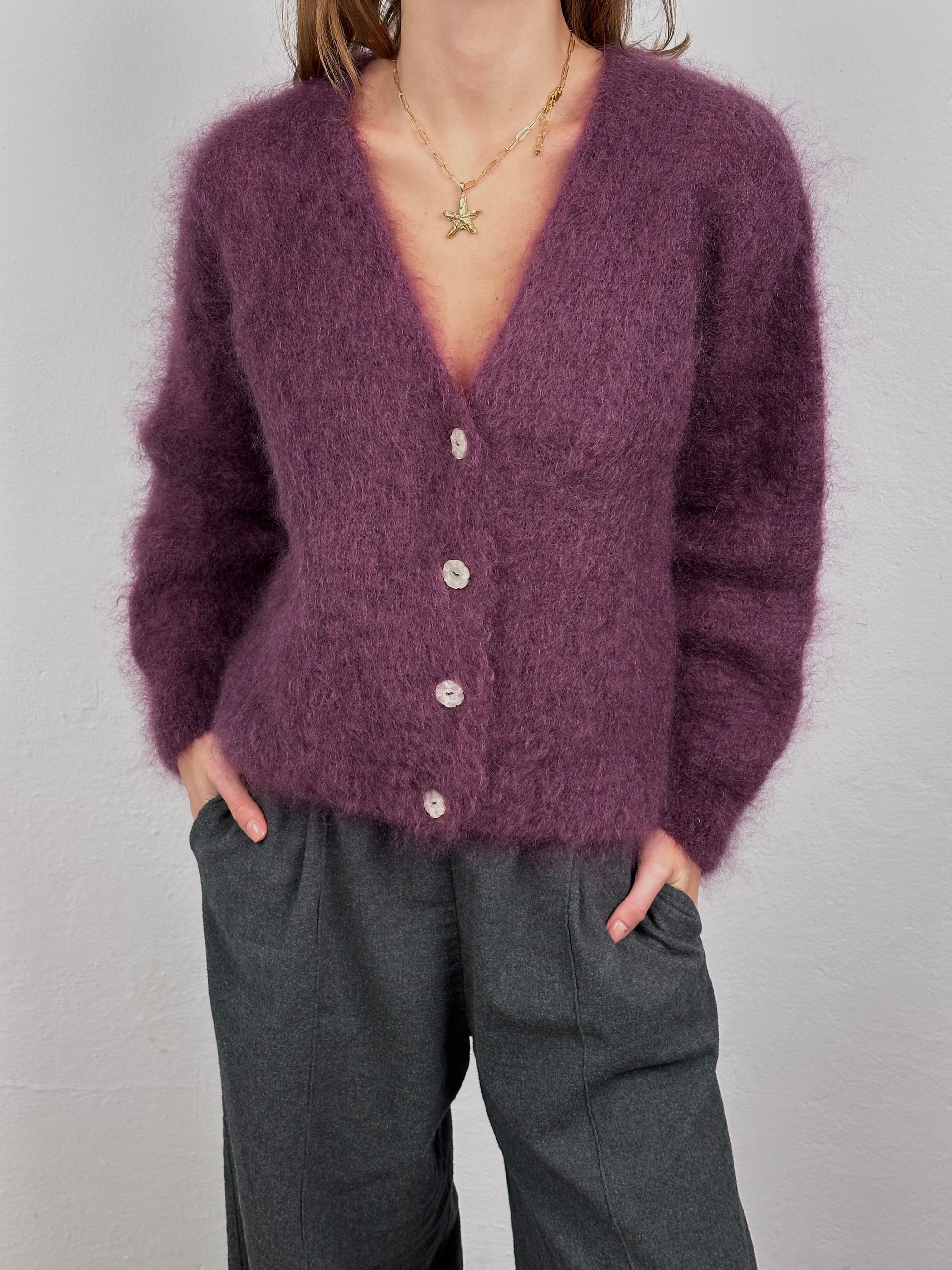 Sweter Daisy Purple || Mohair