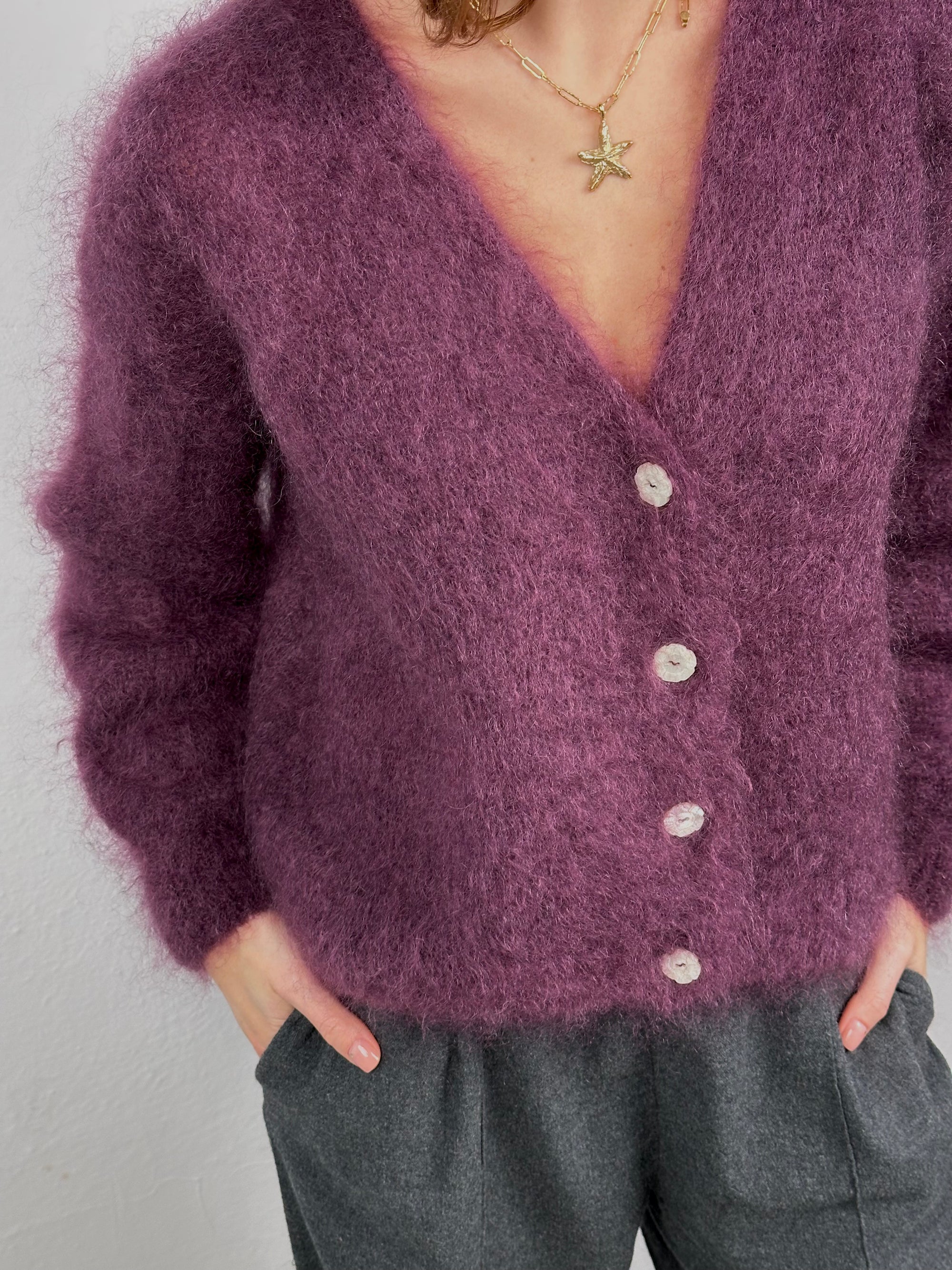 Sweter Daisy Purple || Mohair