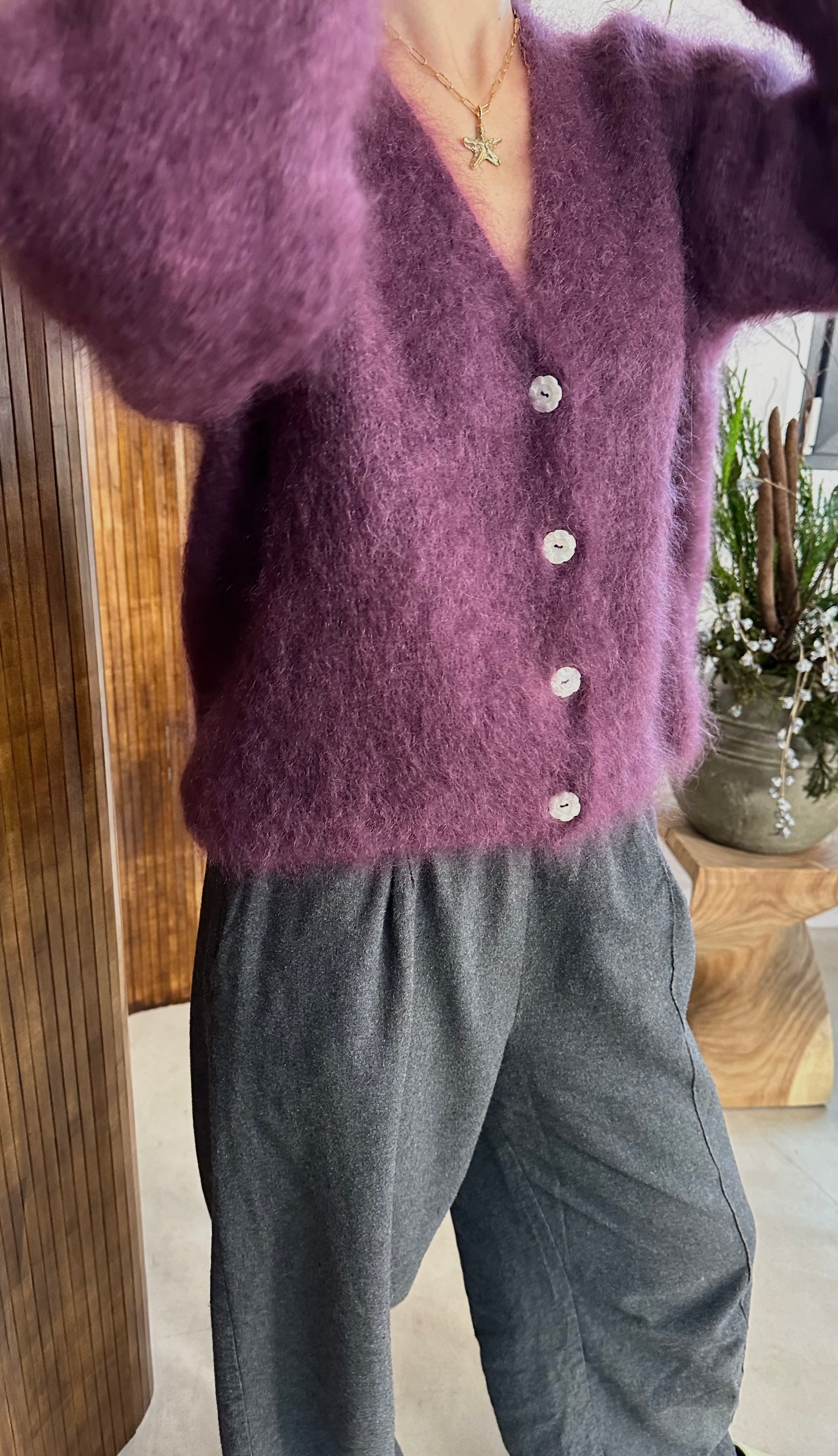 Sweter Daisy Purple || Mohair