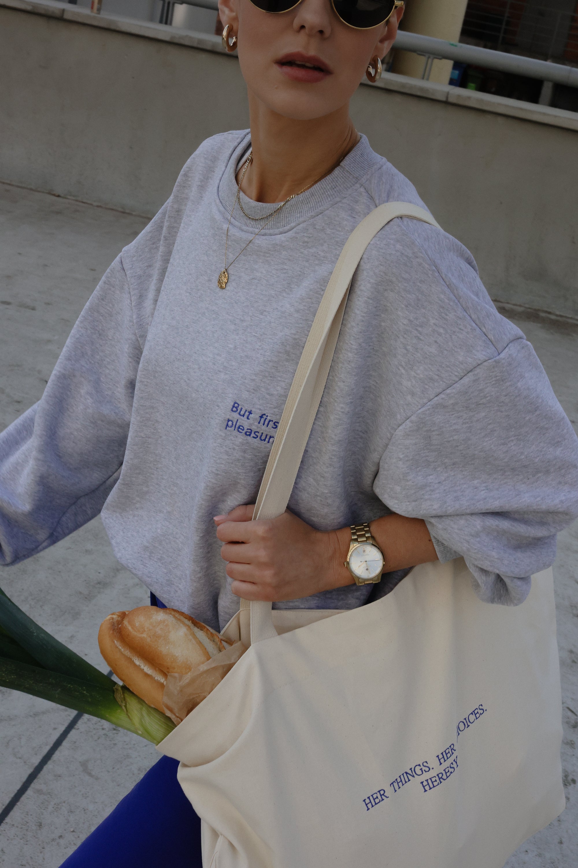 Bluza Basic needs Light gray || Bawełna