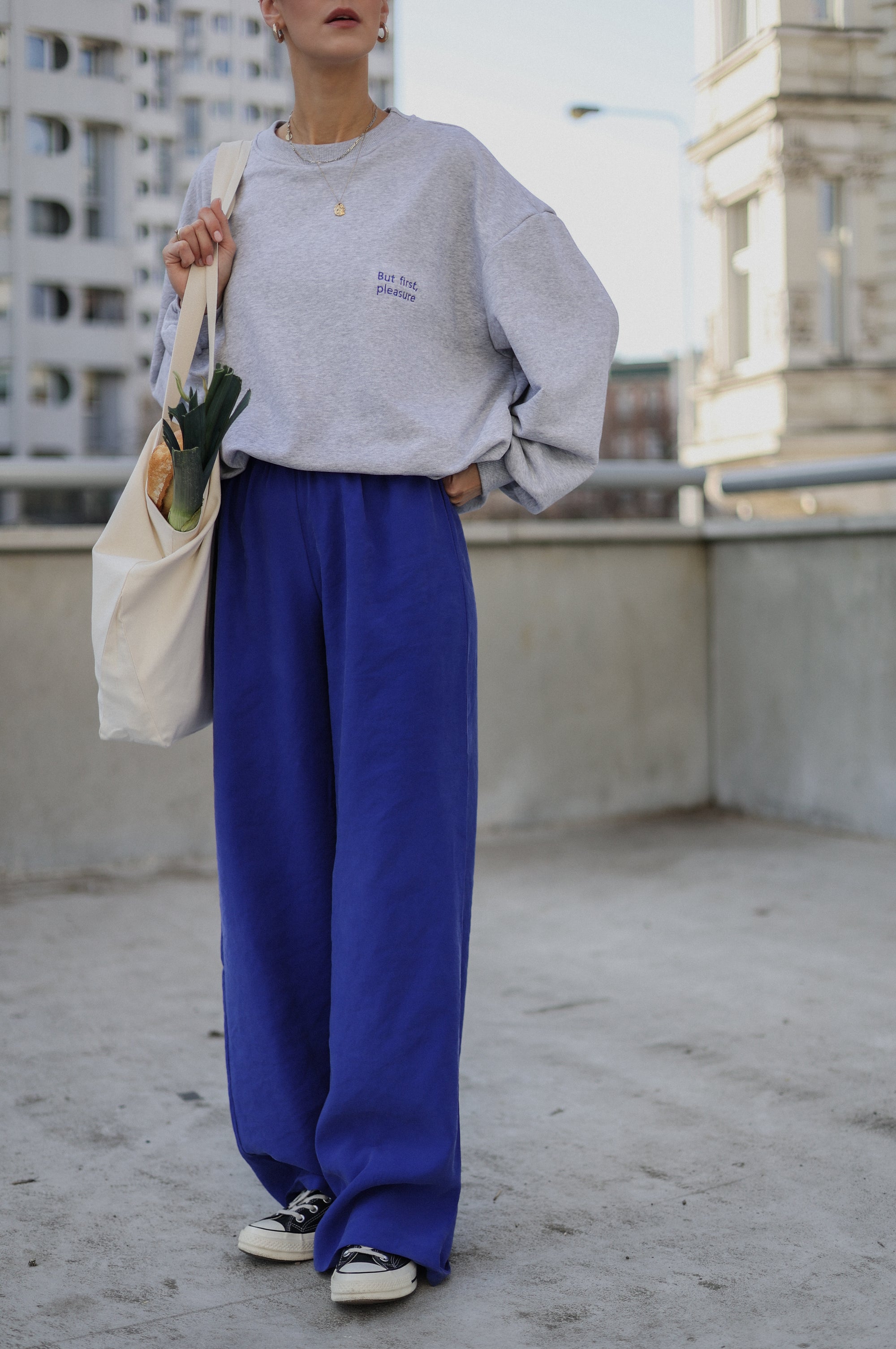 Stimmungsvolle Kobalthose || Viskose
