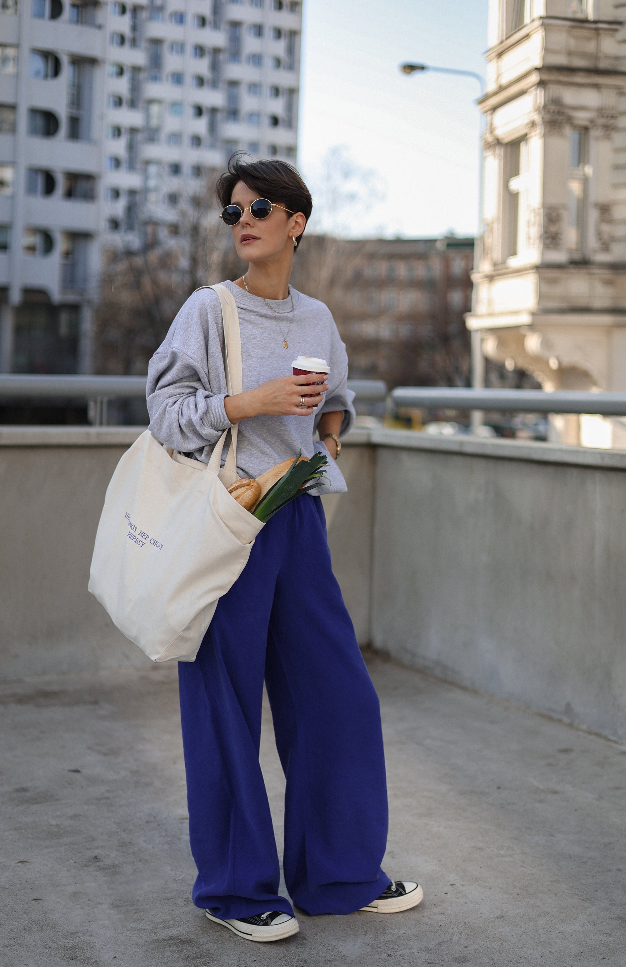 Stimmungsvolle Kobalthose || Viskose