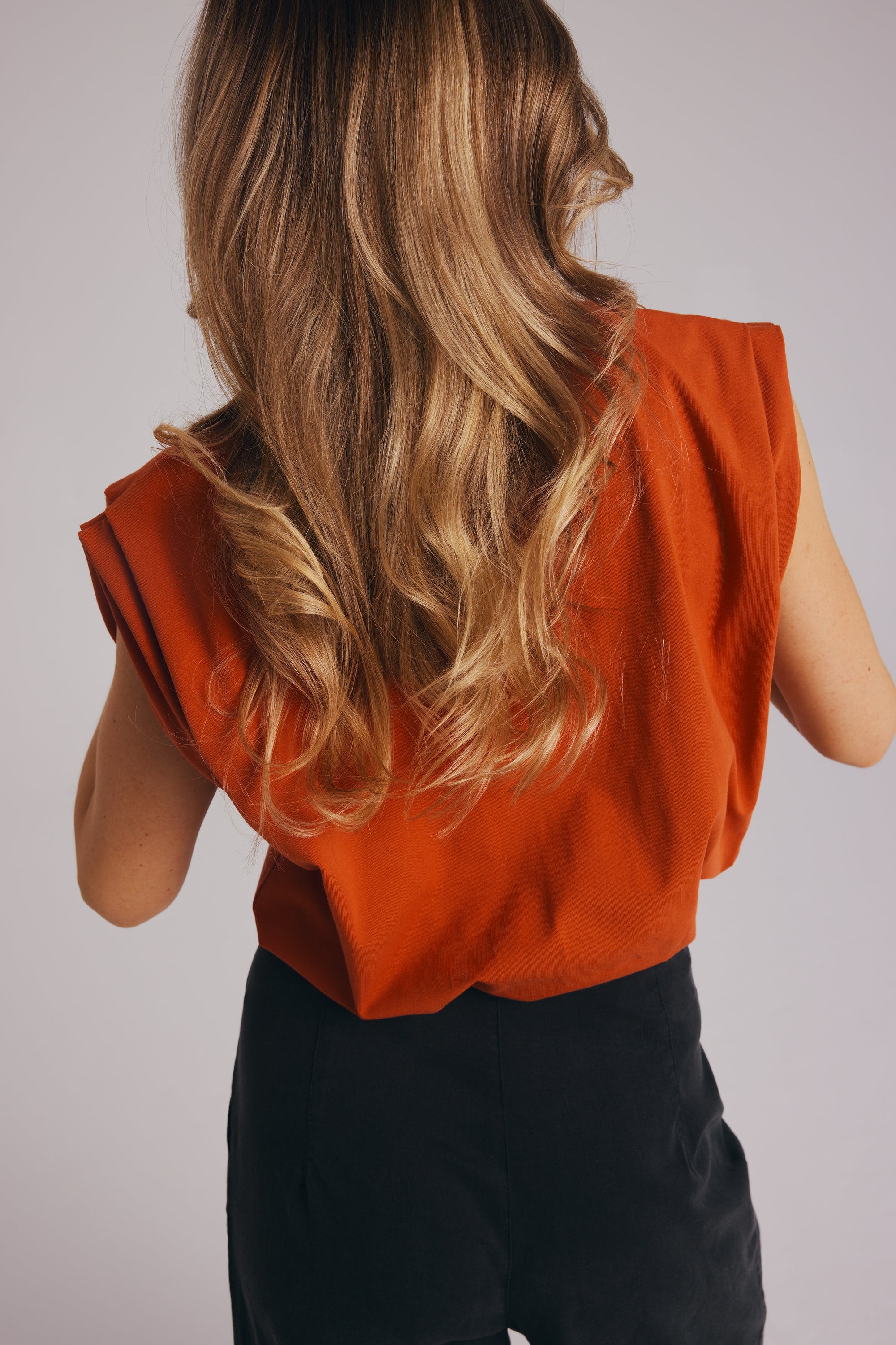 Executive-T-Shirt in gebranntem Orange || Baumwolle