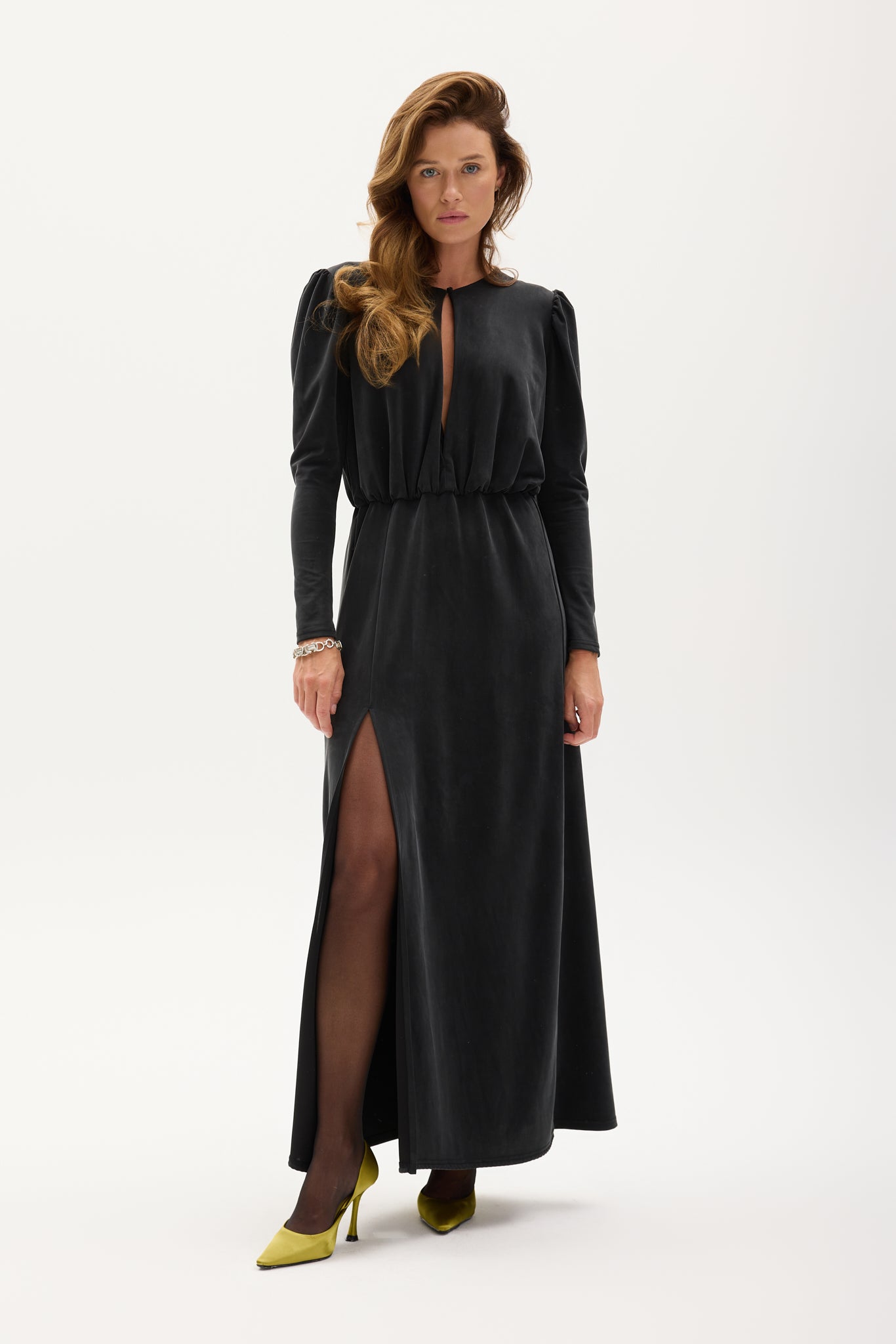 Schwarzes Vintage-Kleid von Muse || Tencel & Viskose