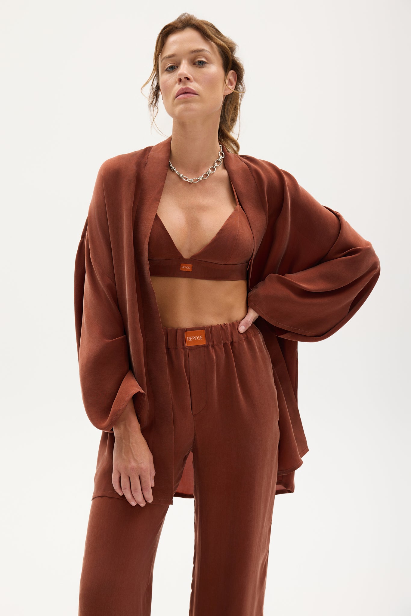 Hose Unter der Sonne Cognac || Cupro