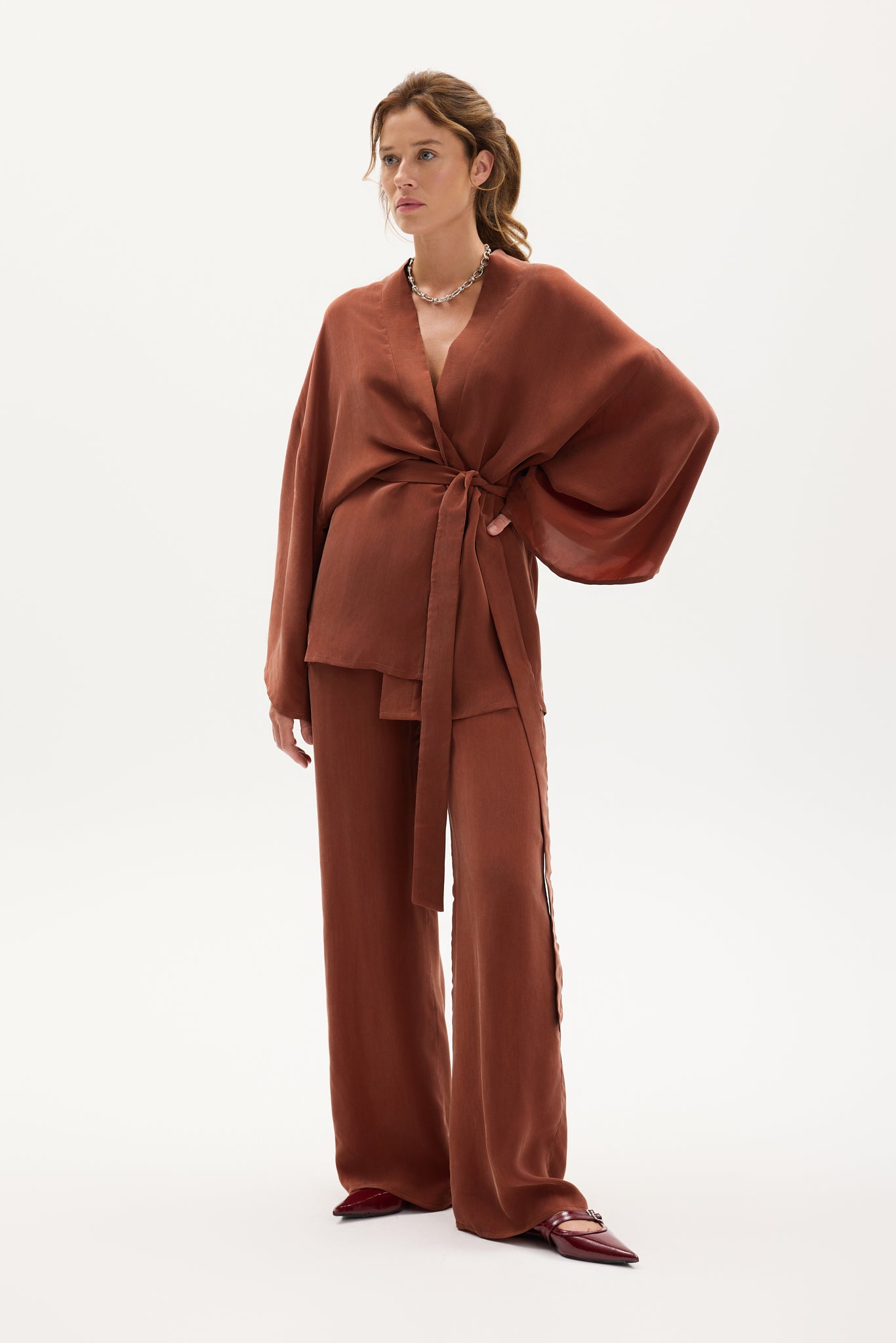 Hose Unter der Sonne Cognac || Cupro