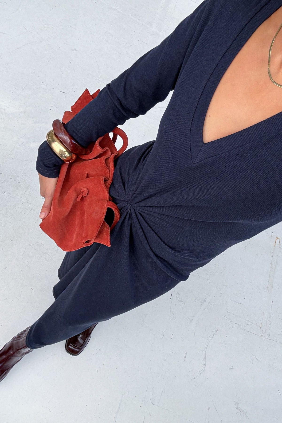 Sukienka Blair Navy Blue || Bambus &amp; Bawełna