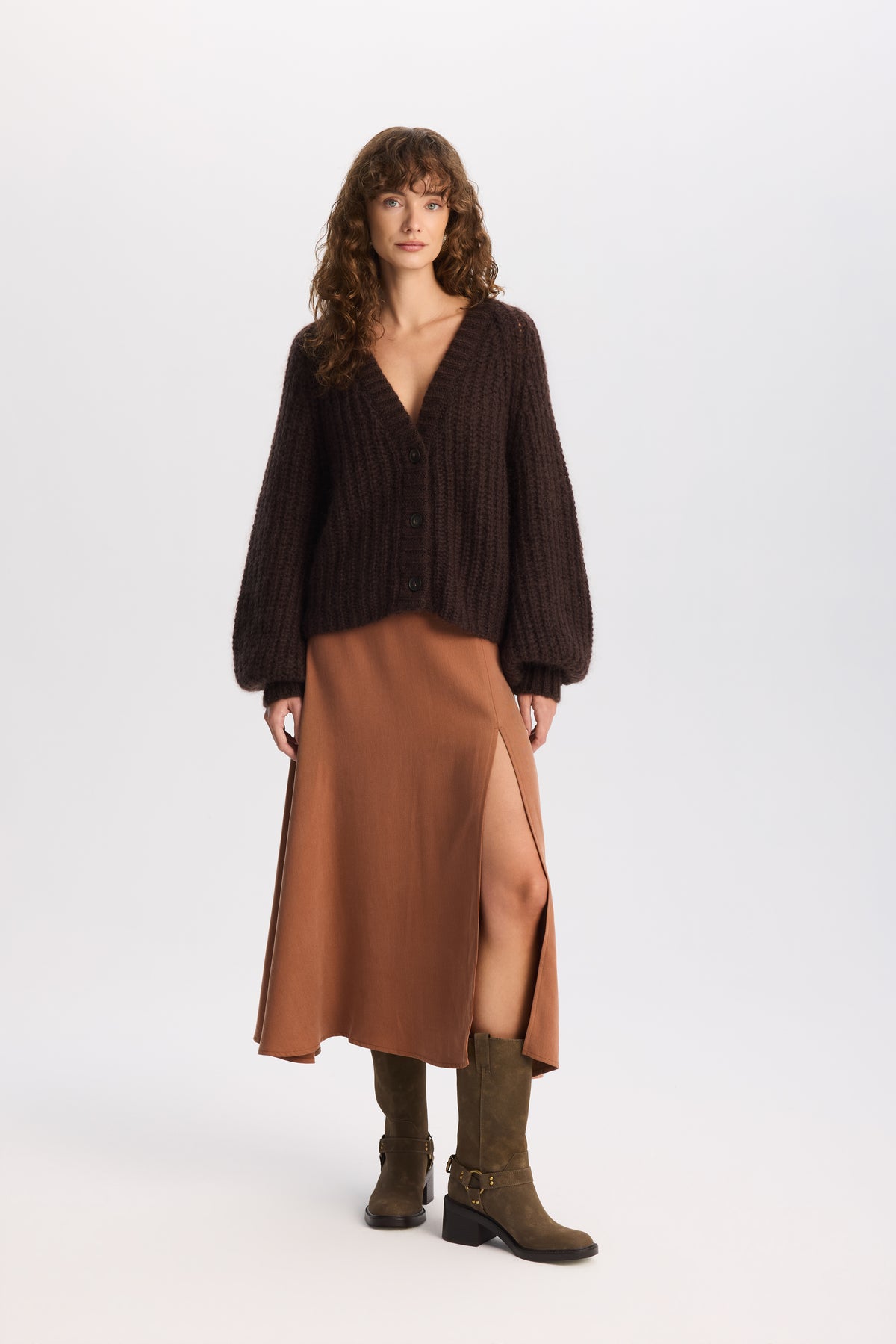 Sweter Astrid Dark Chocolate || Wełna