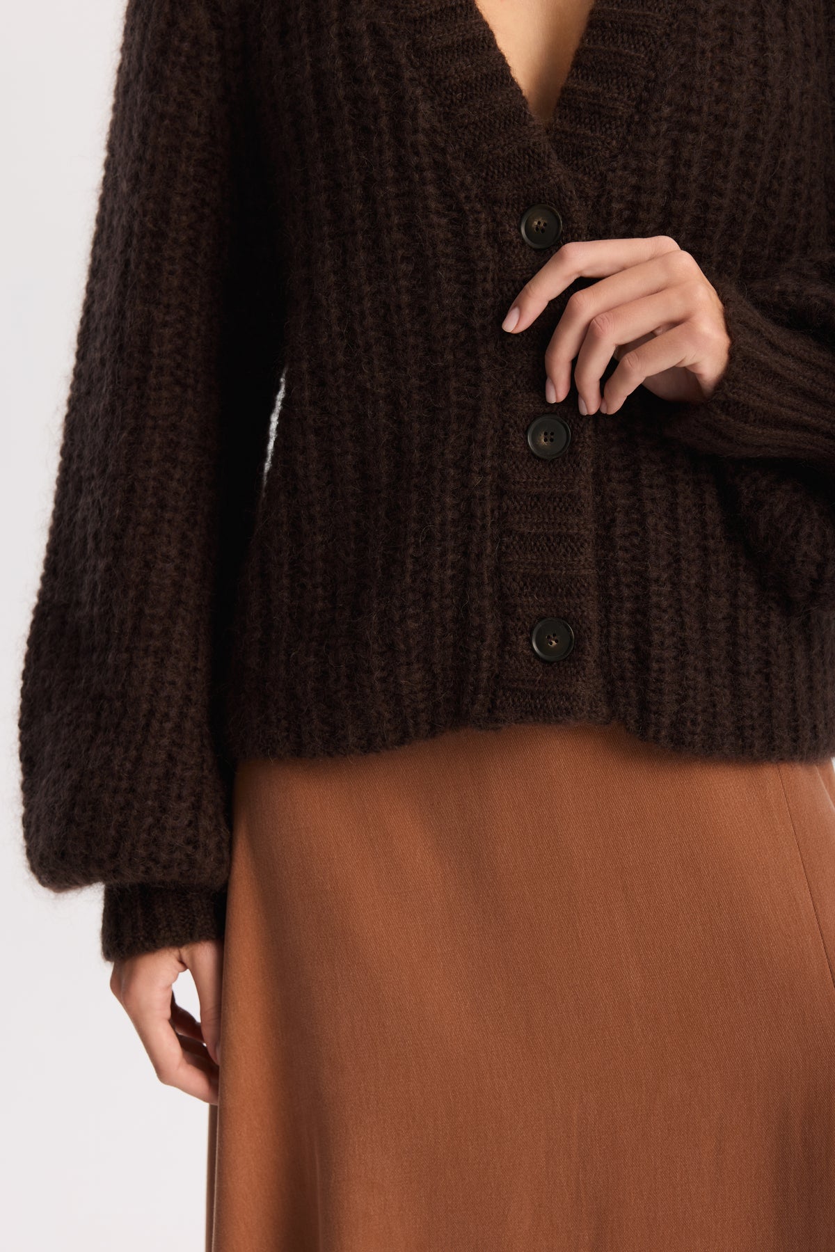 Sweter Astrid Dark Chocolate || Wełna