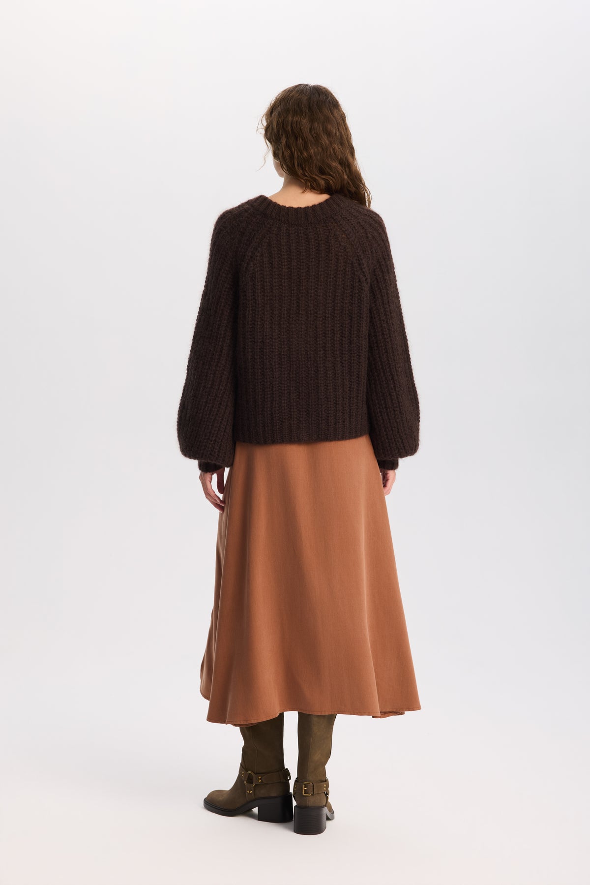 Sweter Astrid Dark Chocolate || Wełna