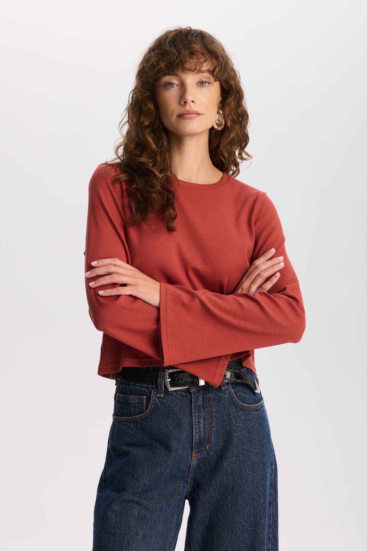 Longsleeve Bella Terracotta || Bambus &amp; Bawełna