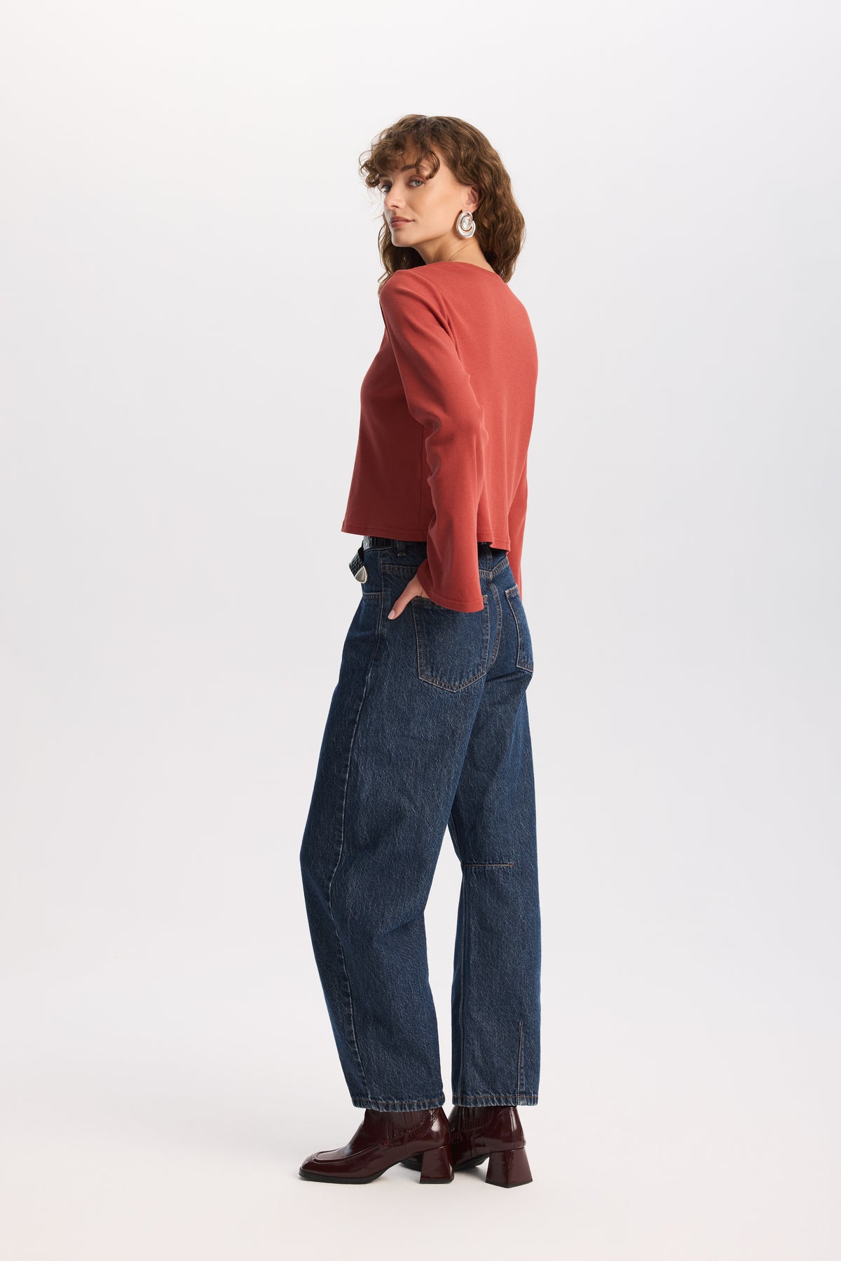 Longsleeve Bella Terracotta || Bambus &amp; Bawełna
