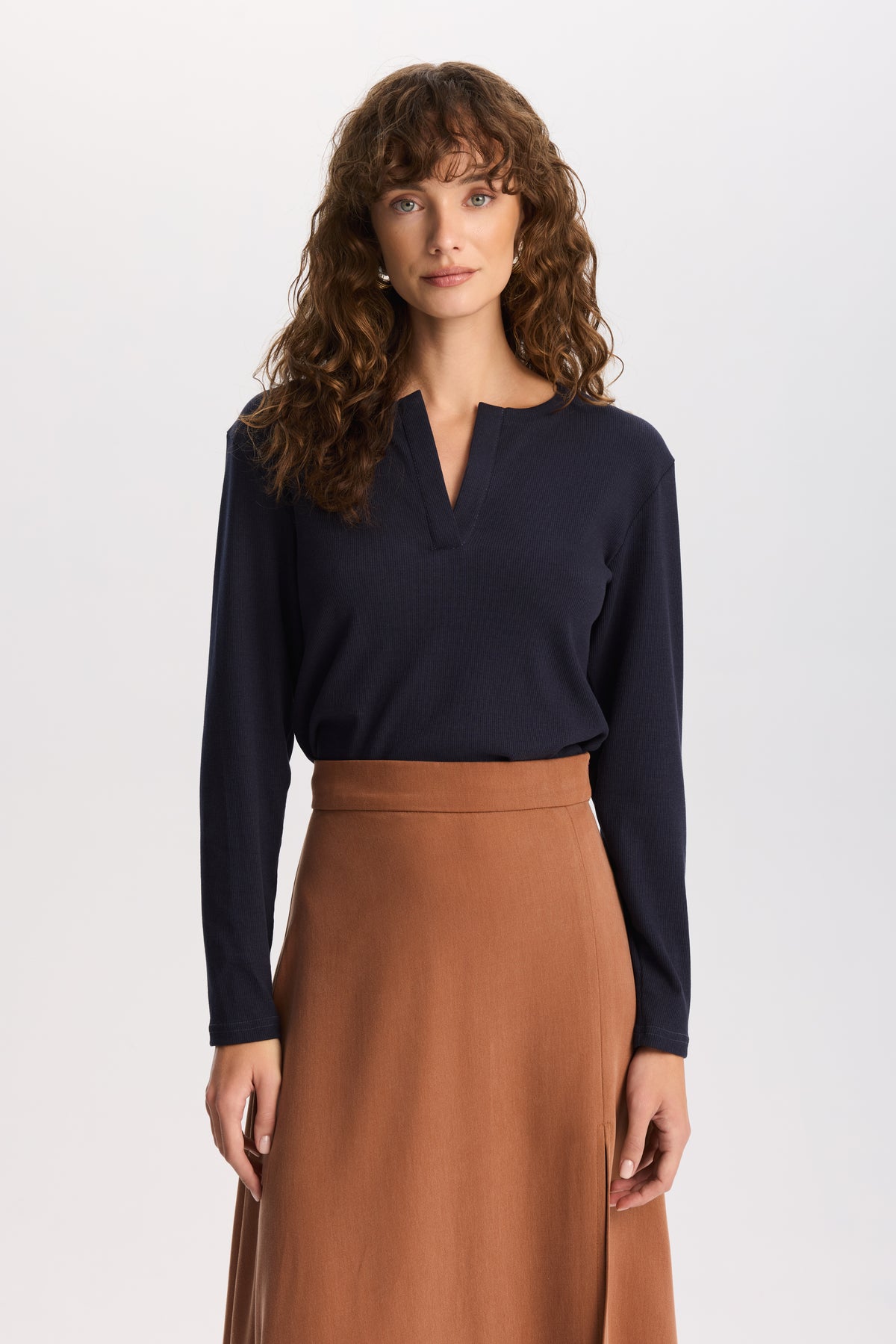 Longsleeve Vera Navy Blue || Bambus &amp; Bawełna