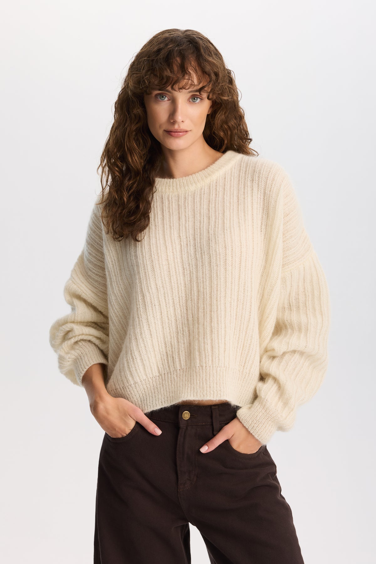 Sweter Lou Ecru || Wełna