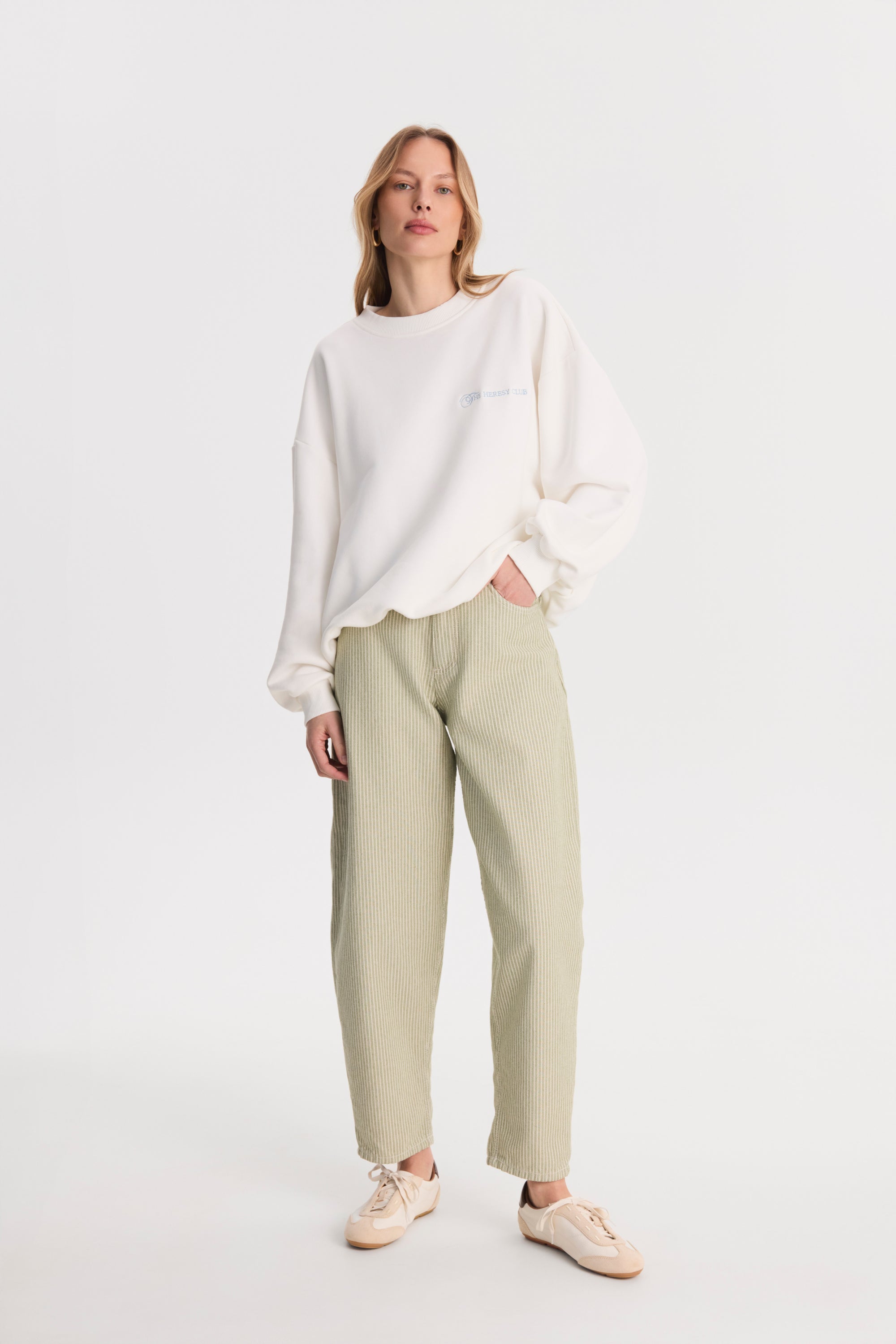 Spodnie Vivienne Green || Bawełna