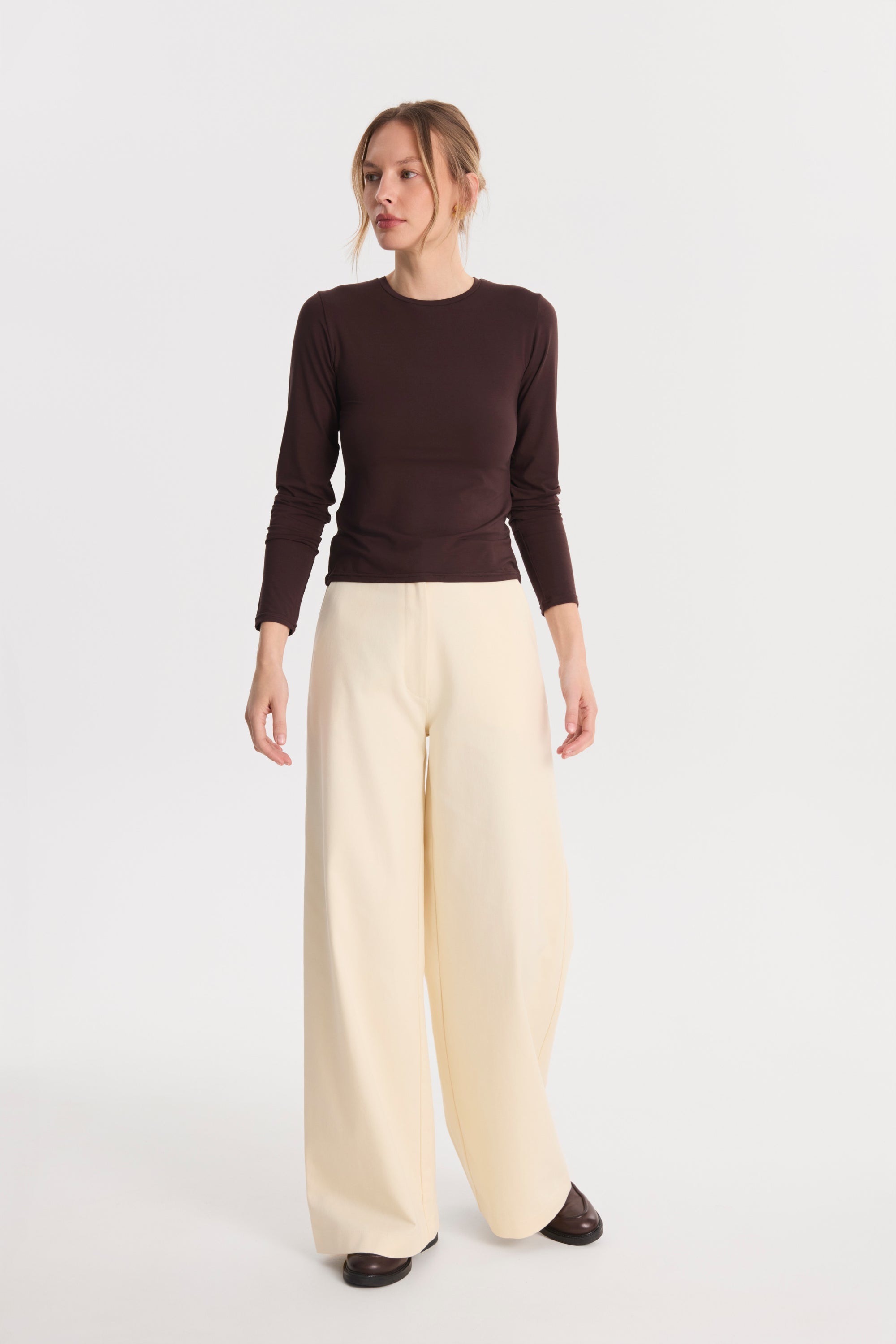 Longsleeve Mist Chocolate brown || Bambus