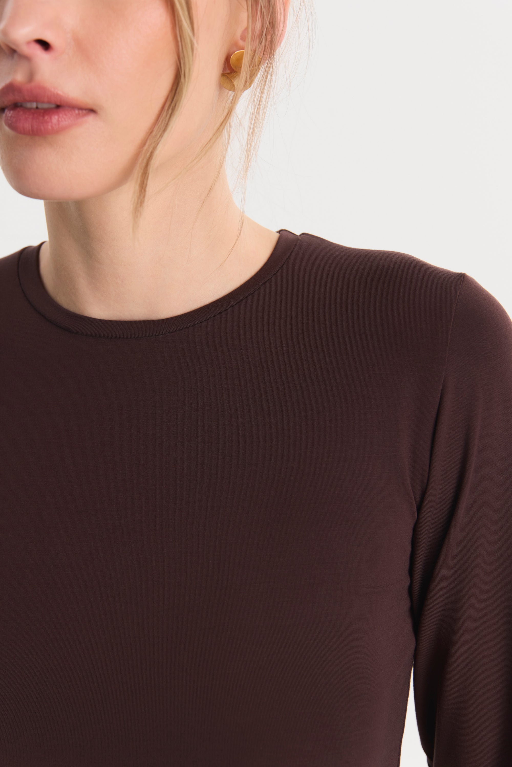 Longsleeve Mist Chocolate brown || Bambus