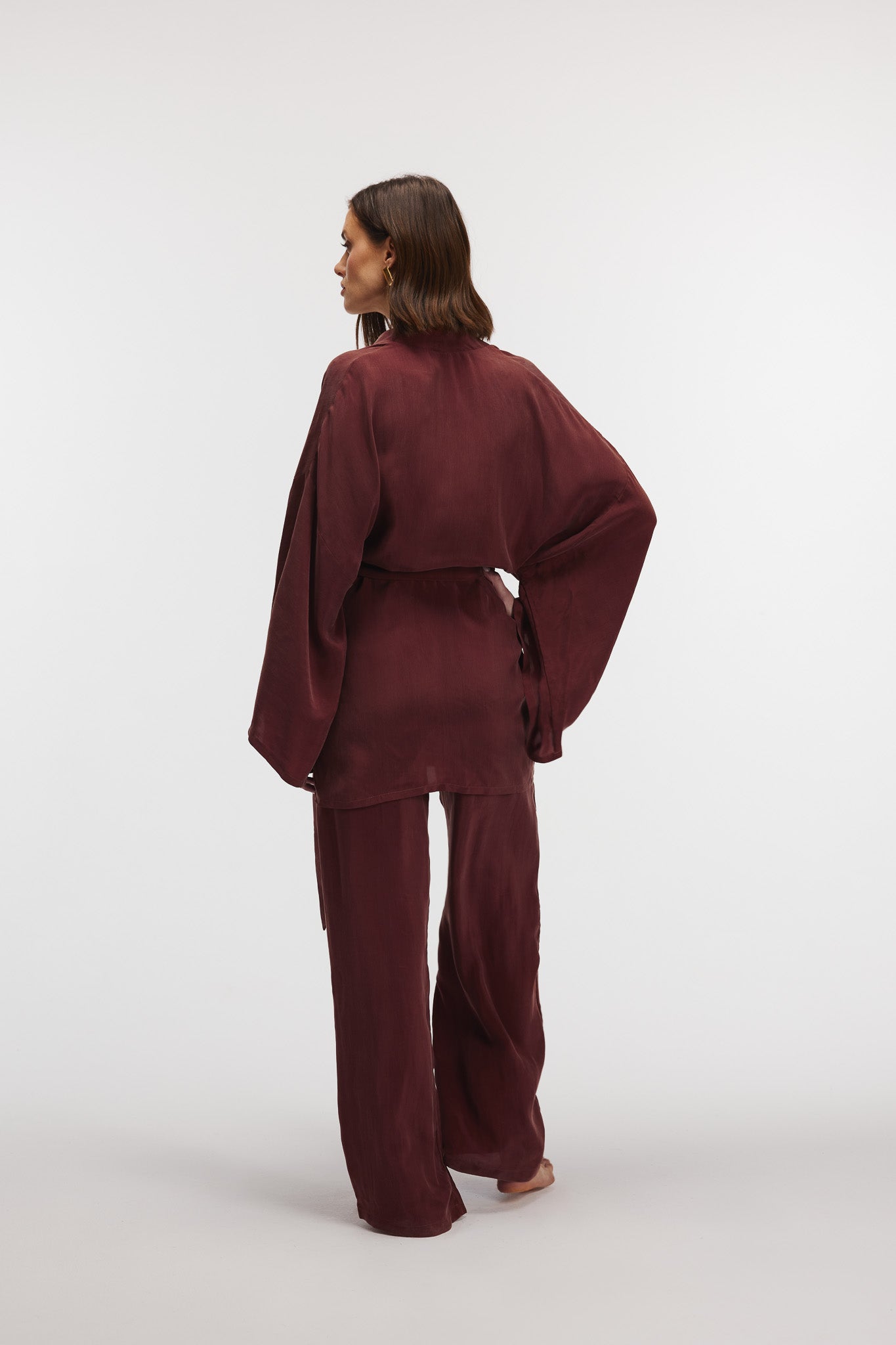 Kimono Under the sun Wine || Cupro