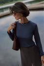Longsleeve Mist Navy Blue || Lyocell