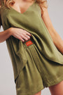 Szorty Womens world Green || Cupro & Wiskoza Ecovero