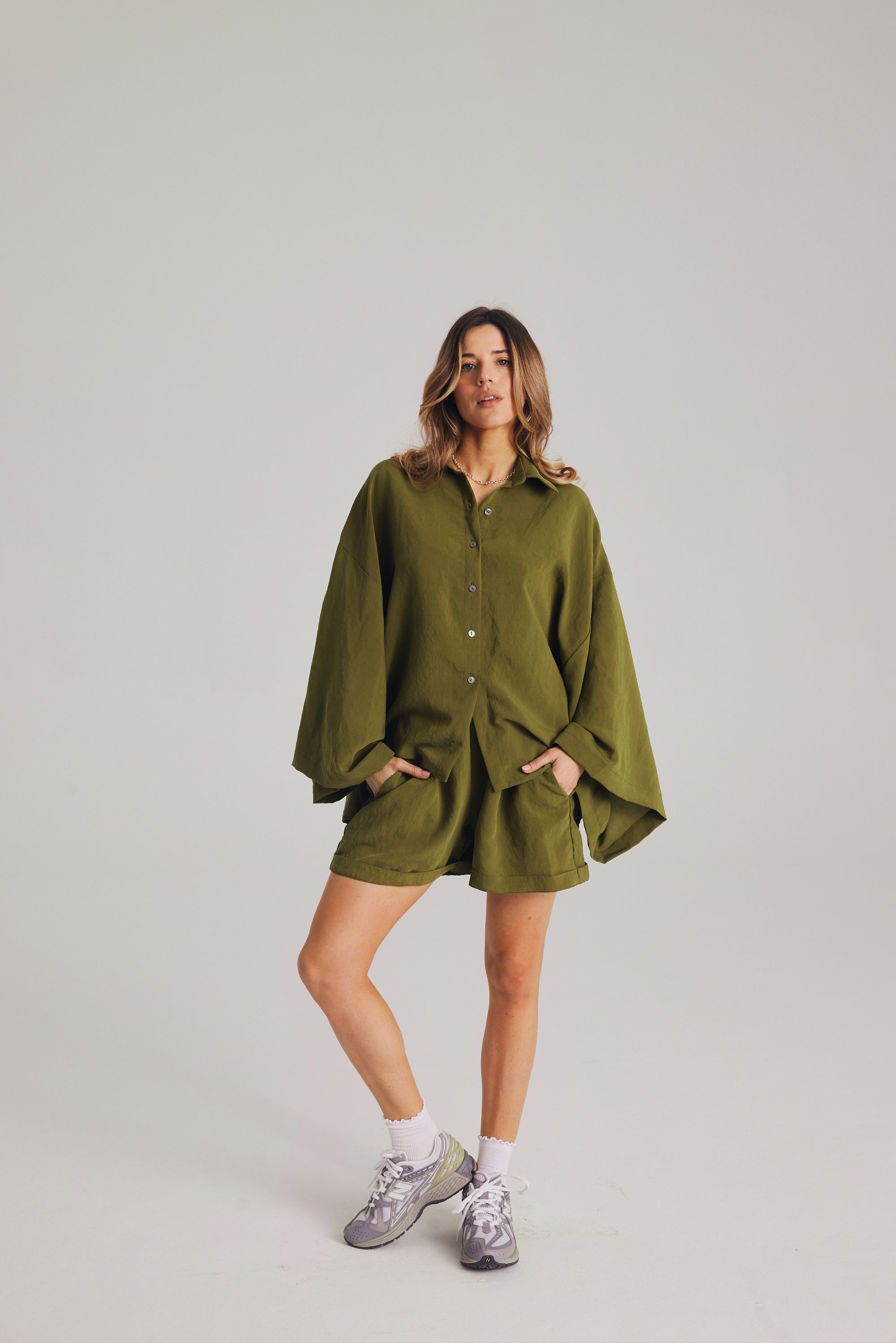Koszula Nothing official Khaki || Wiskoza