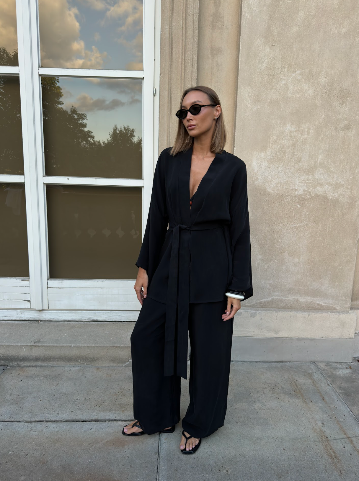 Spodnie Under the sun Black || Cupro