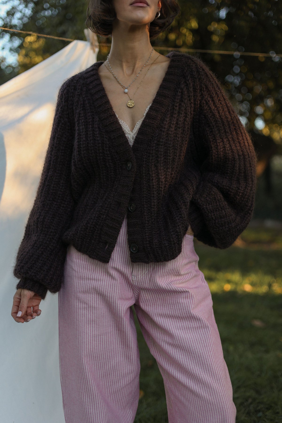 Sweter Astrid Dark Chocolate || Wełna